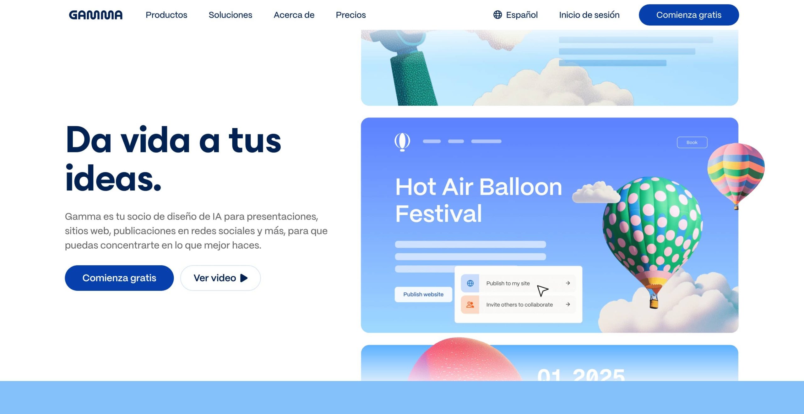 Gamma.app: IA para hacer presentaciones, sitios web y publicaciones en redes sociales. ¡Comienza gratis!