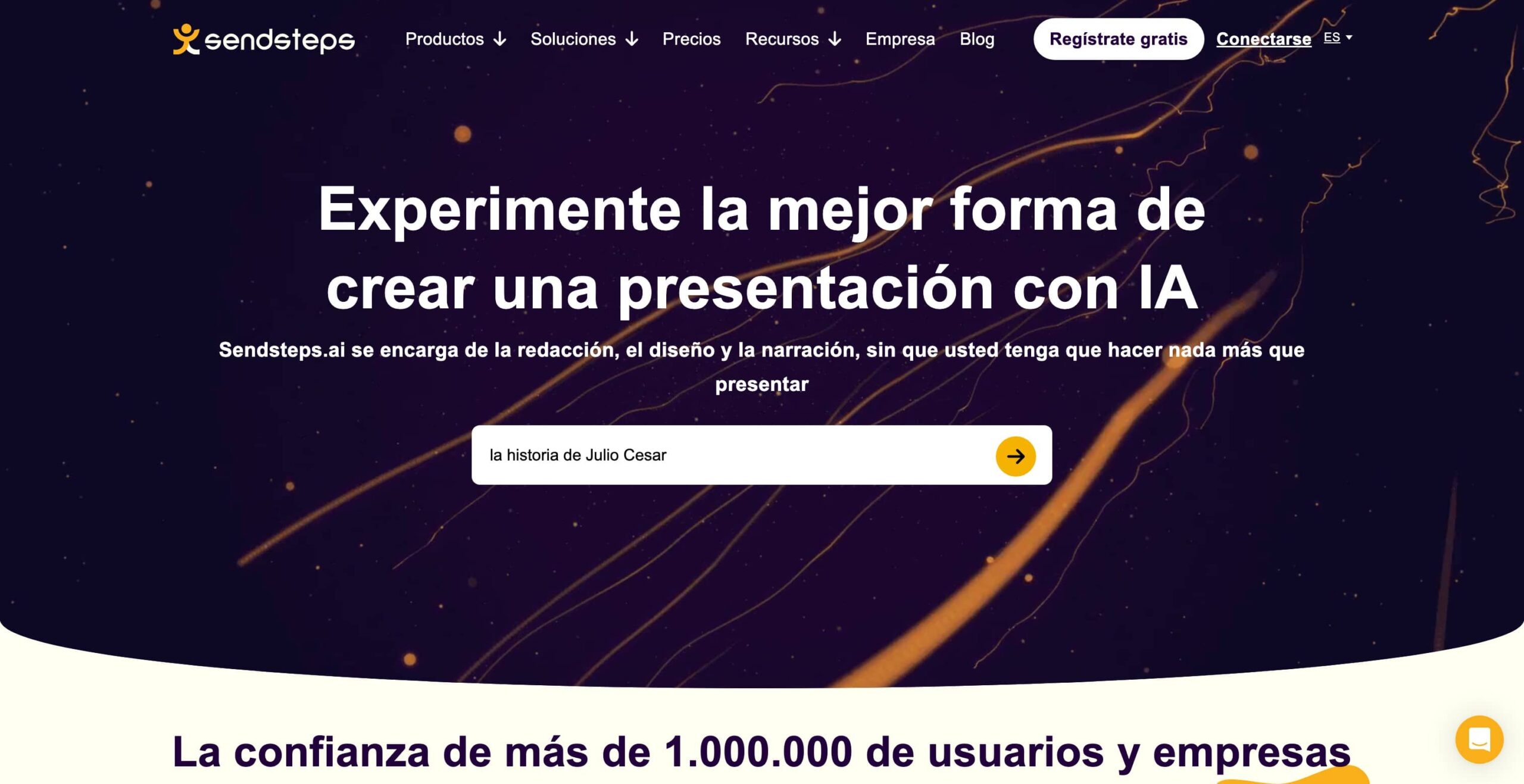 Sendsteps: Crea presentaciones con IA fácilmente. Sendsteps.ai se encarga de la redacción, el diseño y la narración.